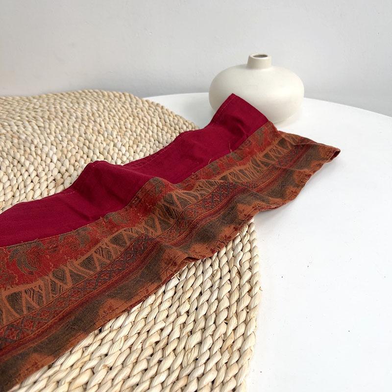 

Vintage Flower Printed Narrow Scarf Neck protect Elegant Long Cotton Scarf 18x220cm 220CM