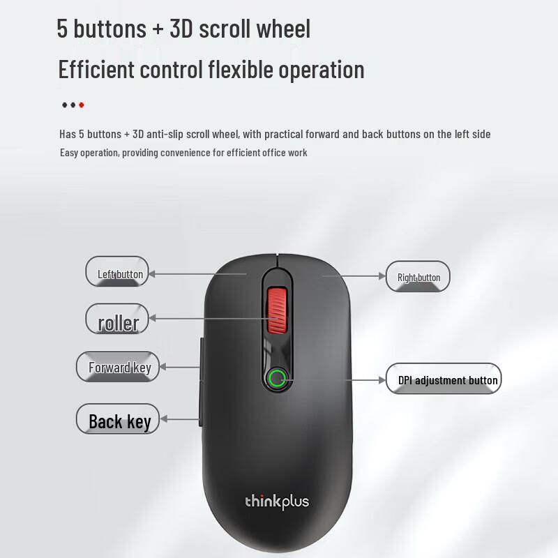 Lenovo WL400 Dual-Mode Wireless Bluetooth Mouse