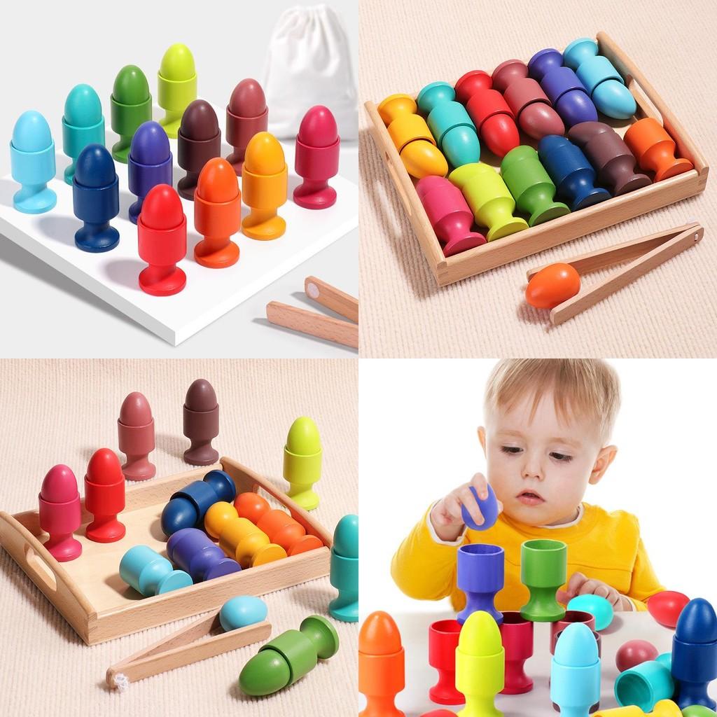 Egg Wooden Ball Cup Infant Early Education Intelligent Grasping Practice Babies