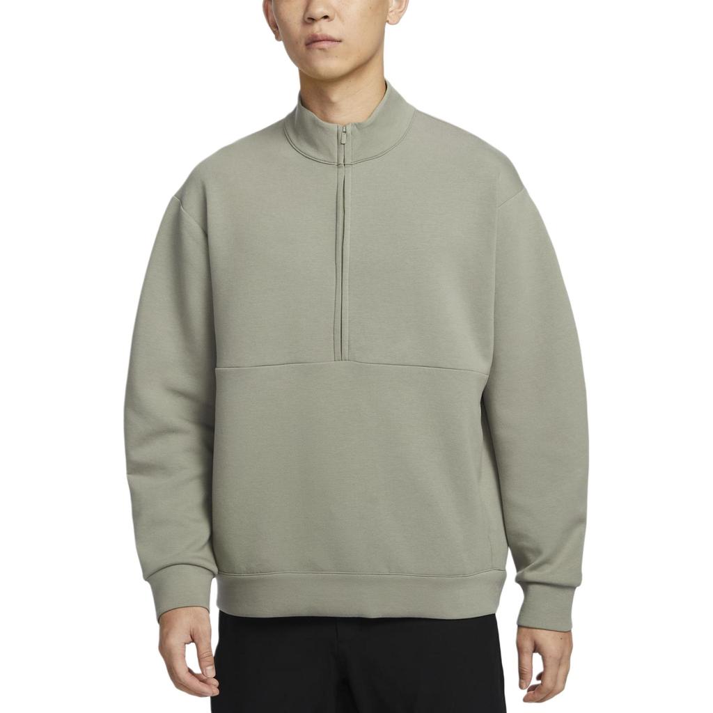Nike Dri-Fit Impossibly Soft 24.7 Series Quick-Dry Stand Collar Solid Color Sweatshirt Men Sweatshirt Light-Green-Gray Steel-Green HQ6954320