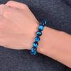 Minimalist Blue Tiger Eye Stone Beaded Bracelet Natural Stone Round Beads Bracelet For Daily Decoration