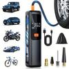 Portable Air Compressor, 150 PSI Tire Inflator with LCD Display, Auto Stop, USB Charge for Car Bike Ball
