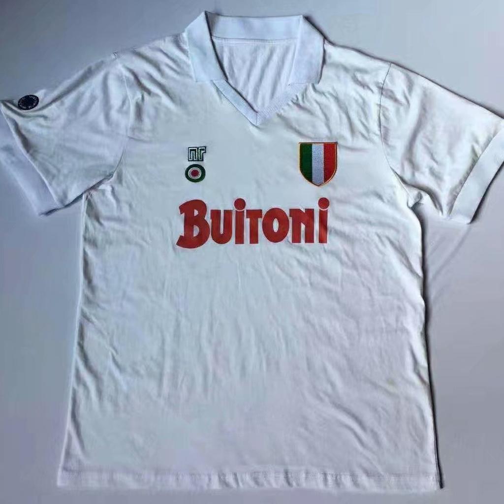 Serie A 87/88 Napoli Retro Jersey Napoli No. 10, Maradona Nostalgic Classic Football Jersey