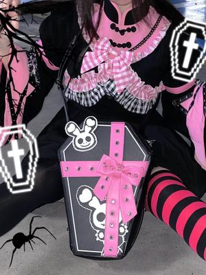Sac Lapin Tendance Y2K Double Face: Sac à main Punk Lolita Subculture pour femme