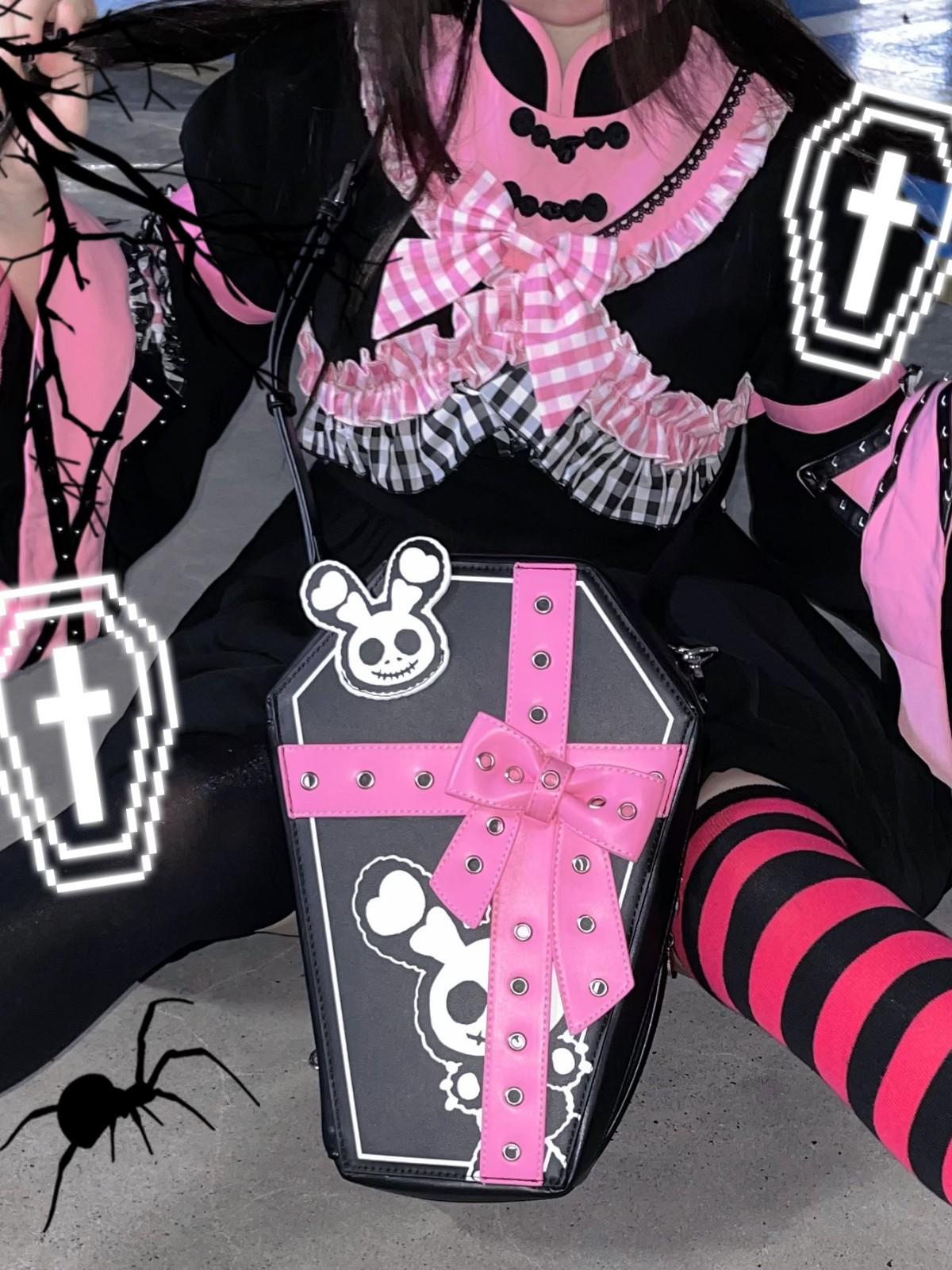 

Трендовая двухсторонняя сумка-кролик в стиле Y2K: Панк Лолита Субкультура Женская Сумка 2510053