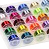 Kylebooker 25pcs Assorted 200D Fly Tying Thread for Size 6-14 Flies Fly Fishing Lure Making Material & Bi-ceramic Tip Bobbin Holder