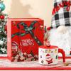Kreative Weihnachtsmann-Tasse mit Deckel Niedliche Tasse Cartoon Weihnachten Keramiktasse Geschenk