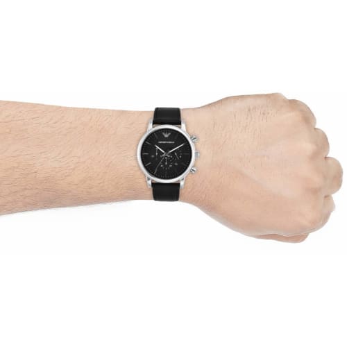 Emporio Armani AR1828 Men's Watch, Officially Imported, Black