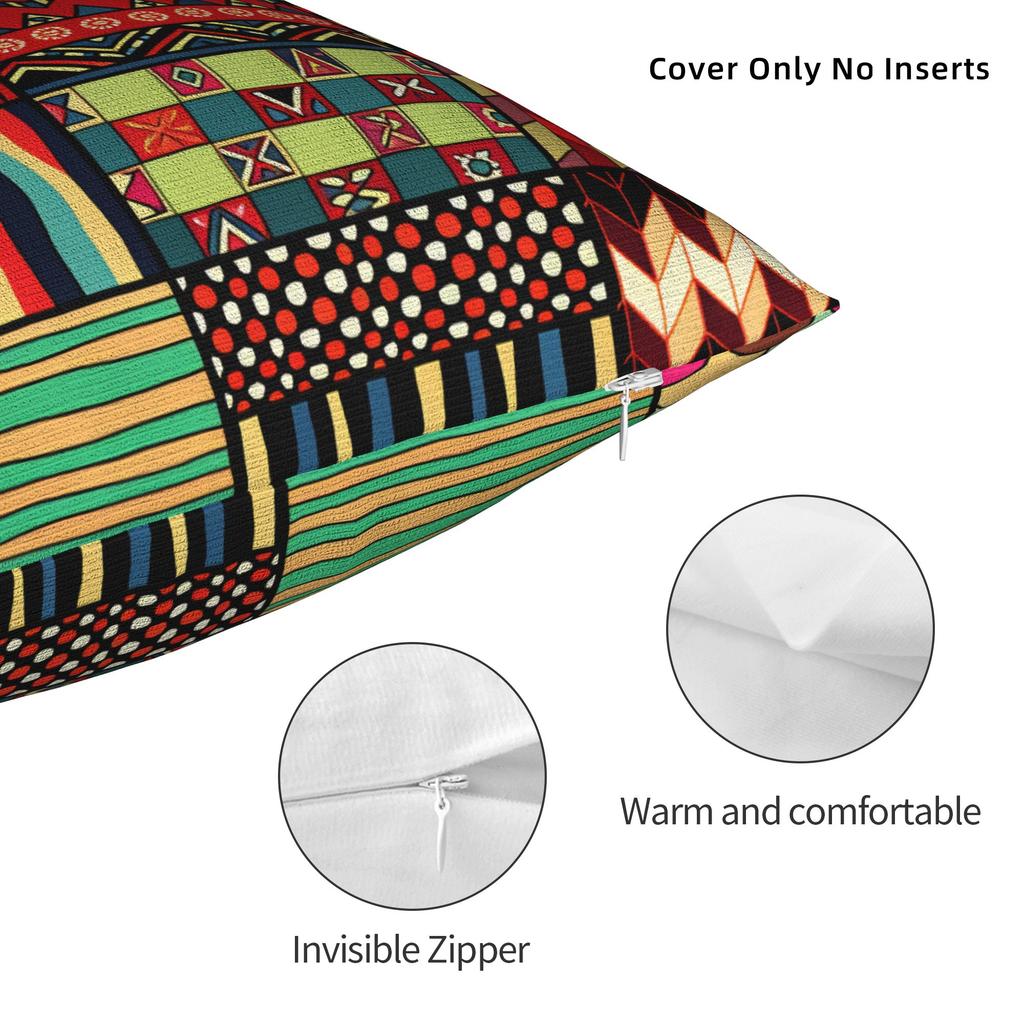 African Pattern Pillow Case Print Pillow Cover For Living Room Chair Vintage Pillowcases