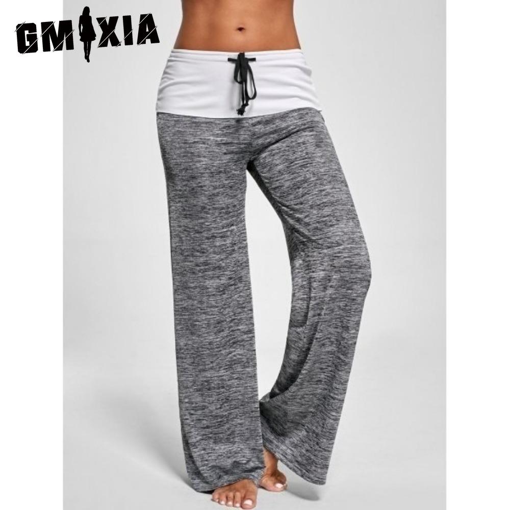 

GMXIA Жіночі Модні Повсякденні Однотонні Штани та Капрі з Принтом S сірий