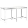 Garden Table White 203.5 x 90 x 110 cm Solid Pine Wood