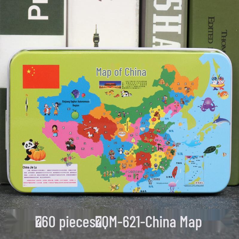 60-Piece Anime Cartoon Jigsaw Puzzle Tin Box for Ages 3-6