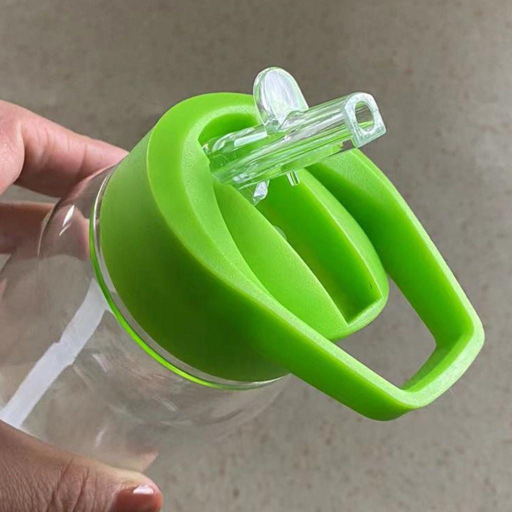 700ml Large Capacity Sports Drink Bottles Clear Plastic Sports Bottles Portable Water Cup with Handle and Straw