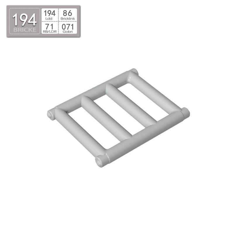 

Trapezoidal Fence Piece 1x4x3 Compatible with Lego 62113 Building Blocks Single Piece светло-серый