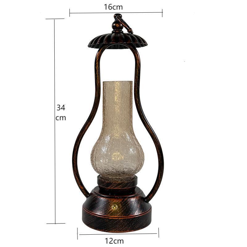 Vintage Chinese Kerosene Table Lamp - Old Shanghai Style Bedside Night Light