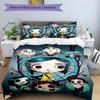 3pcs Coraline (2) Design Cover Set - HD Printed Bedding with 1 Cover and 2 Pillowcases - Perfect for Home and Dorm Decor