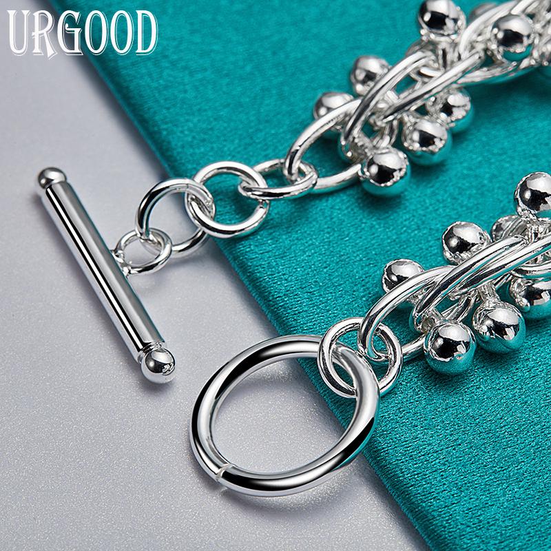 925 Sterling Silber Traubenperlen Armband Modeschmuck