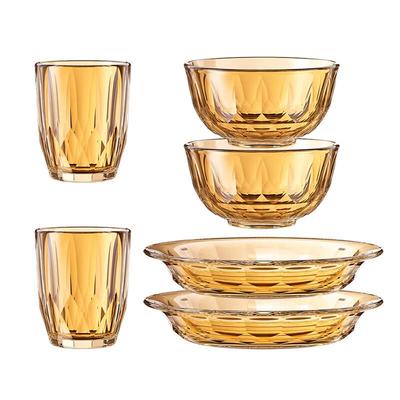 LocknLock Crystal Amber 6-delars glas servisuppsättning