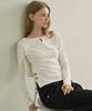MARJE Side Button Hole T-Shirt White
