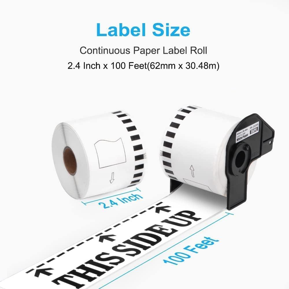 Rolo de Papel para Etiquetas de Comprimento Contínuo DK-22205 Para QL-550 QL570 QL-800