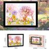 Idea Arts Micro Diamond Block Home Furnishing Nanobrick Flower World 3D Photo Frame Toy Building Brick With Light For Girl Gifts