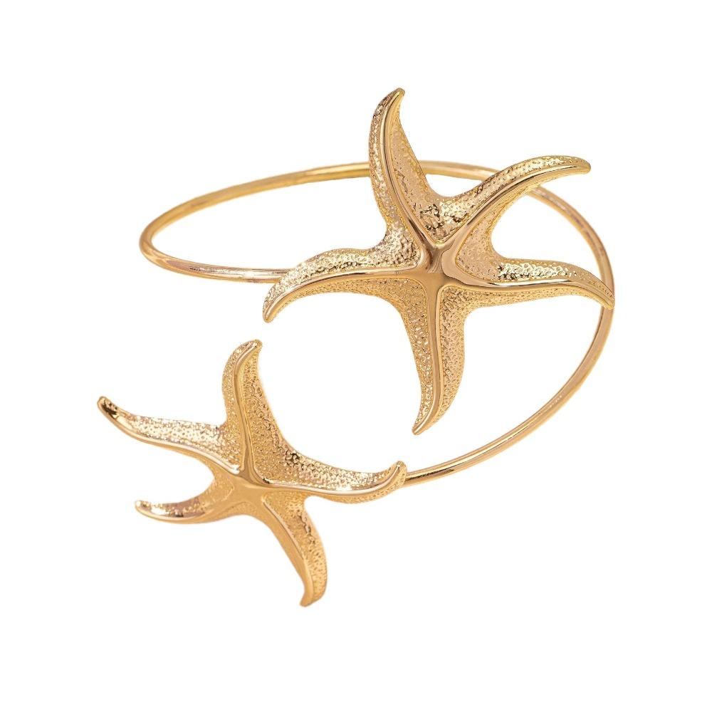 Metal Wide Open Bangle Multi Style Flower Bracelet Stylish Opening Arm Bracelet  Hand Jewelry