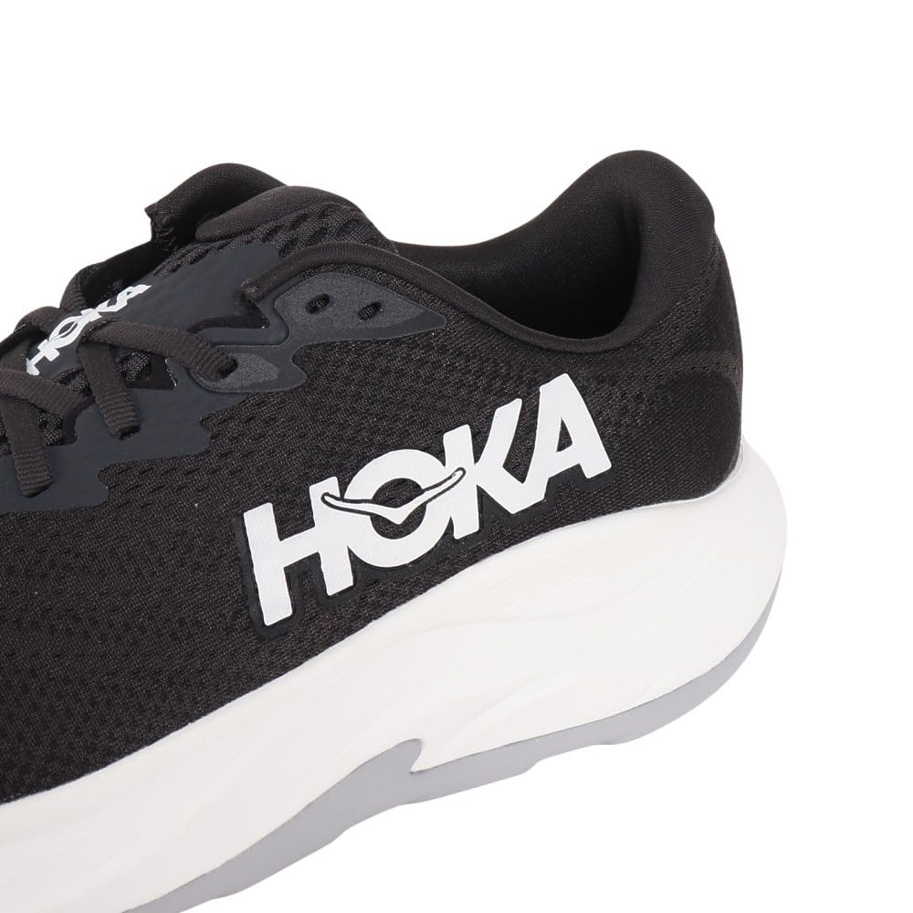 HOKA Rincon 4 Wide Running Size Black and Shoes, Men's, 27.0, White, 1155132-BWHT