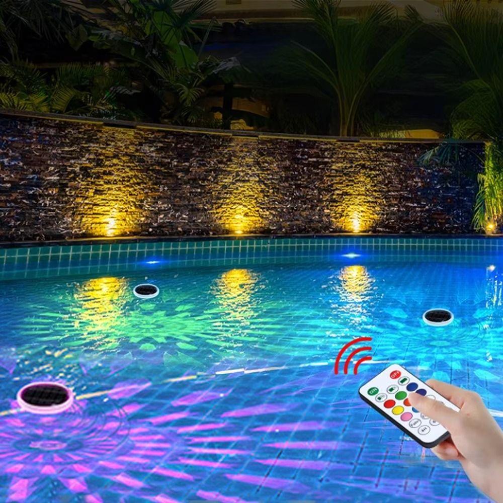 Multi Color Changing Solar Floating Pond Light Dynamic RGB Floating Lights  Swimming Pool