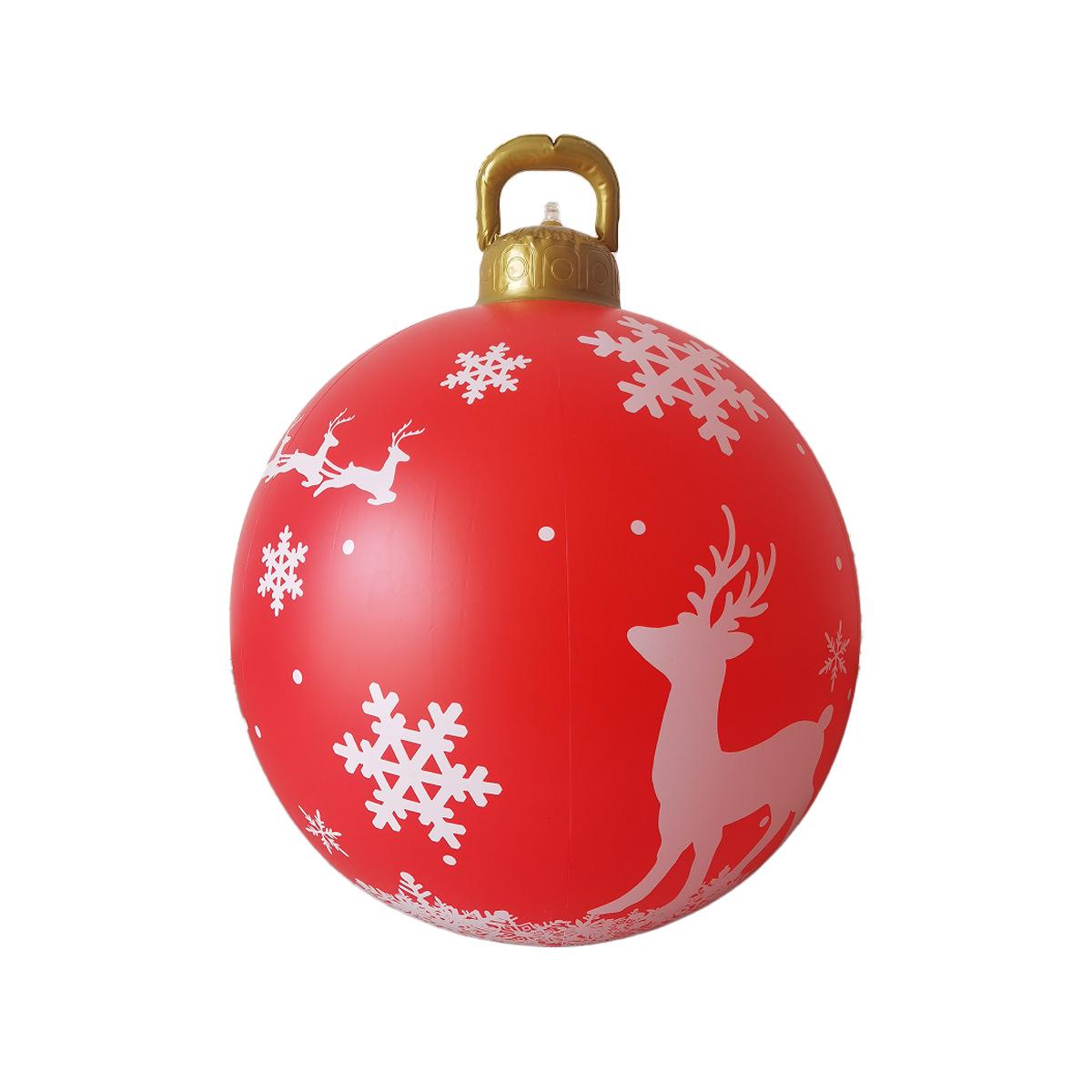 Eco-friendly PVC Inflatable Christmas Ball for Indoor & Outdoor Festive Decoration 58 cm