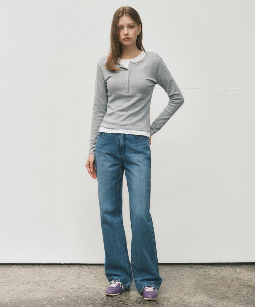 Wednesday Oasis For Woman W/Tailored Fade Wash Denim Pants_Light Blue(W25-Pt23)