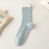 5 Pairs of Women's Spring and Autumn Small Fresh Heel Love Fabric Label Mid Tube Socks