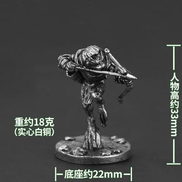 

Handmade Vintage Alloy Toadman Miniature, Collectible Brass Frogman Figurine, Tabletop Game Piece Car Decor Gift for Men