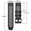 For Suunto 7/9/9 Baro Dual-color Silicone Watch Band 24mm Multi-hole Design Quick Release Wristband Strap