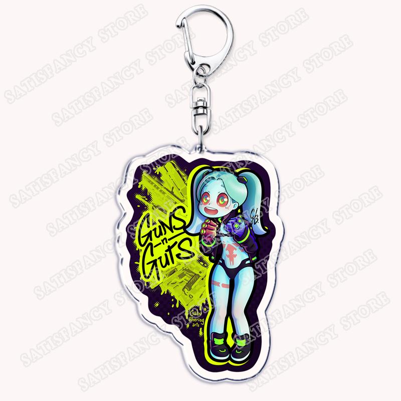Portachiavi Anime Cyberpunk per Donne Accessori Borsa Edgerunners Rebecca Lucy Gloria Faraday Portachiavi Gioielli Fan Amici Regali