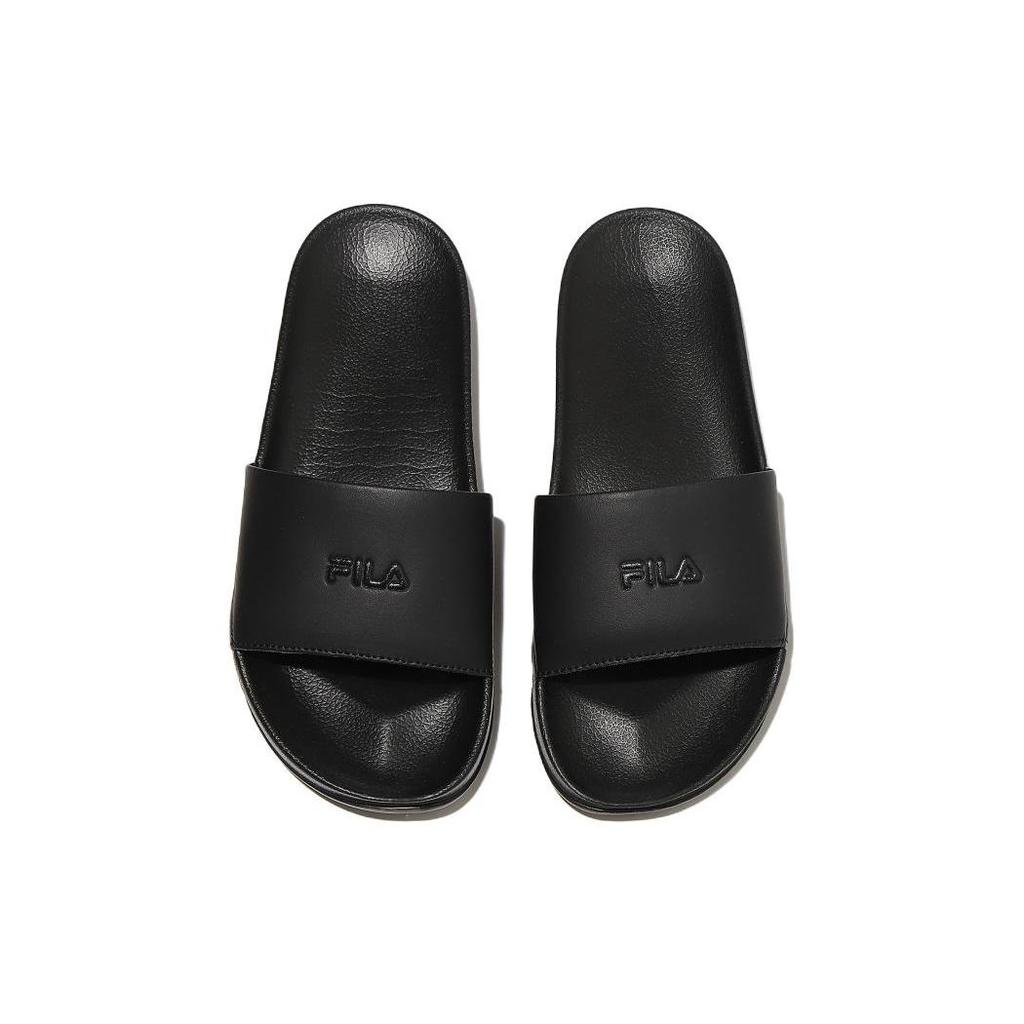 FILA Rubber Sole Slide Slippers Unisex Black Korean Style 1SM01970F_001