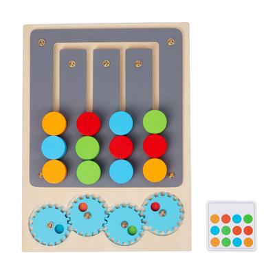 Montessori Farben Zahnrad Holz Kognitives Zuordnungsspiel Logisches Training Frühes Lernen Lernspielzeug für Kinder