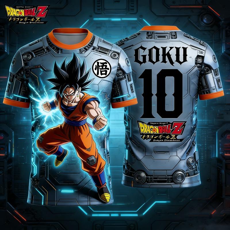 2026 Letní Dragon Ball Retro Fitness Tričko Pánské Oversized 3D Tištěné Krátký Rukáv Rodinné Unisex Dětské Sportovní Tričko