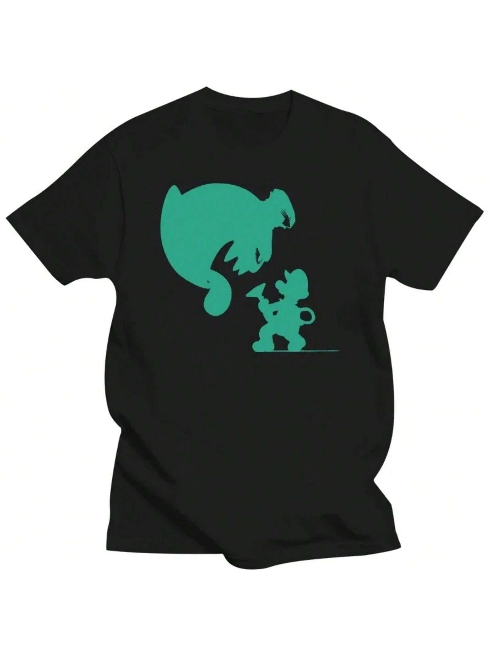 Diy unisex s Luigis Mansion Dark Moon T Shirt Manga Vintage Anime Clothes Tshirts For unisex Designer Clothing unisex Designer Outfits S разноцветный