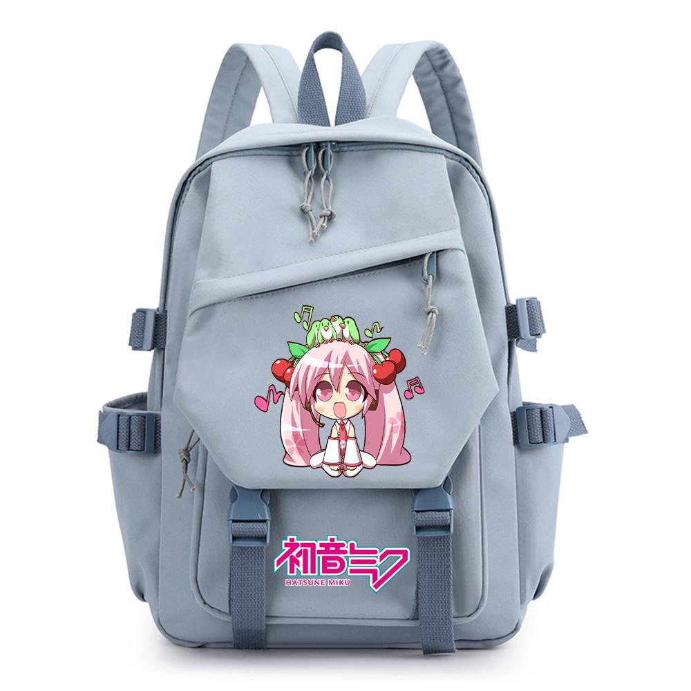 Anime Cartoon Hatsune Miku Printed Backpack for Teen Boy Gril Schoolbag Children Student Women Large Capacity Waterproof Travel Bag Kid Gift Mochila