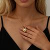 Hanmei Collarbone Chain U-Shaped Pearl Necklace Popular Personality Temperament Light Luxury Fashion Elegance Stainless Steel Plating 18K Versatile
