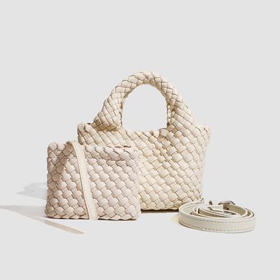 Nischendesign, Vielseitig, Handgewebte Tragetasche, Single-Shoulder Crossbody Eimertasche, Gemüsekorb, Tägliche Mini-Handtasche