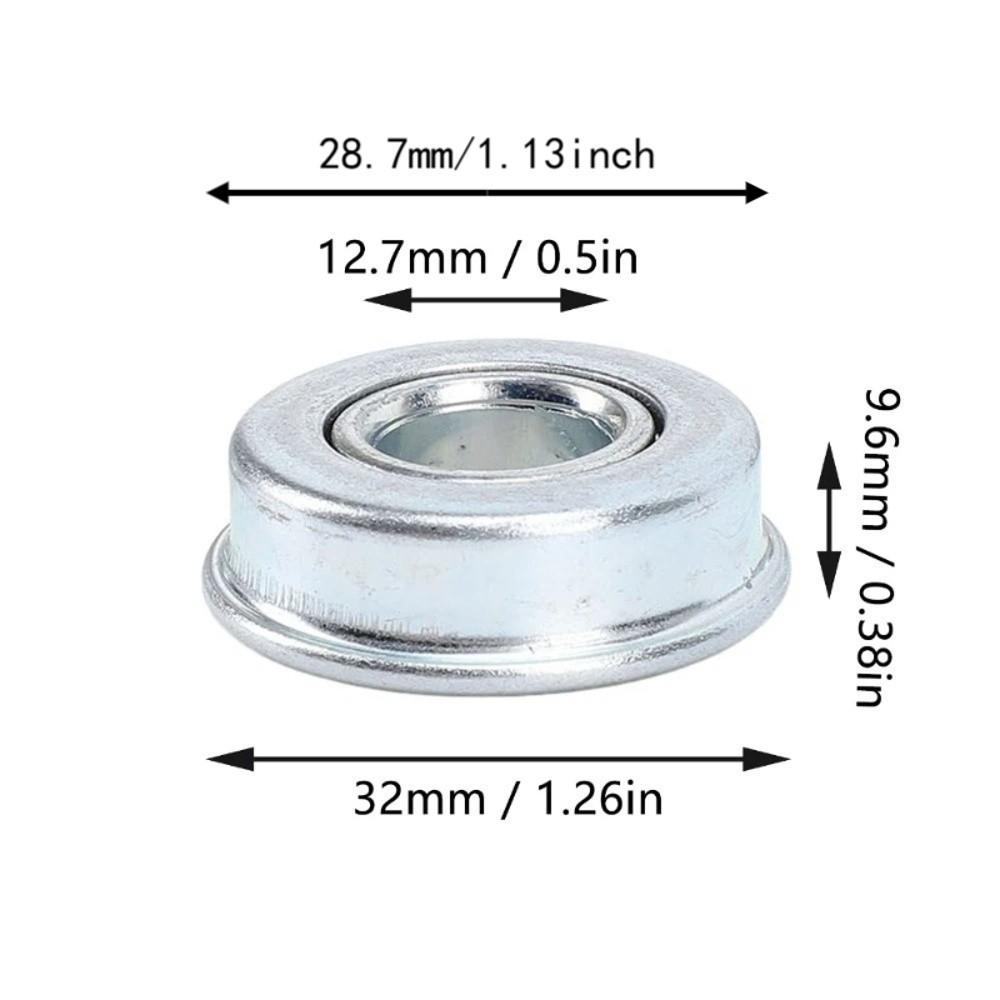 4PCS Steel Material Mower Shaft Bearings Silver Ball Bearing Replacement Lawn Mower Bearings