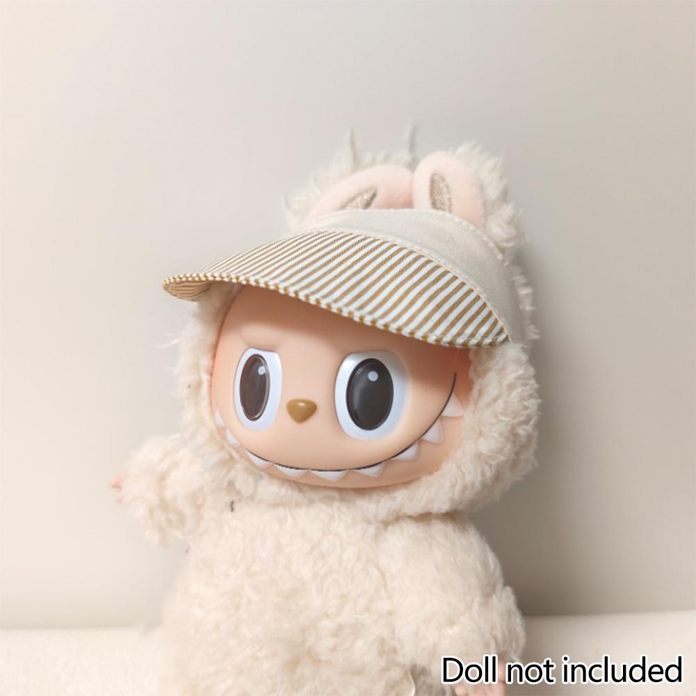 Doll Cap for Dollhouse Miniature 17cm Labubu Color Match Hat Kawaii Cute Doll Accessories Kids Girls Toys