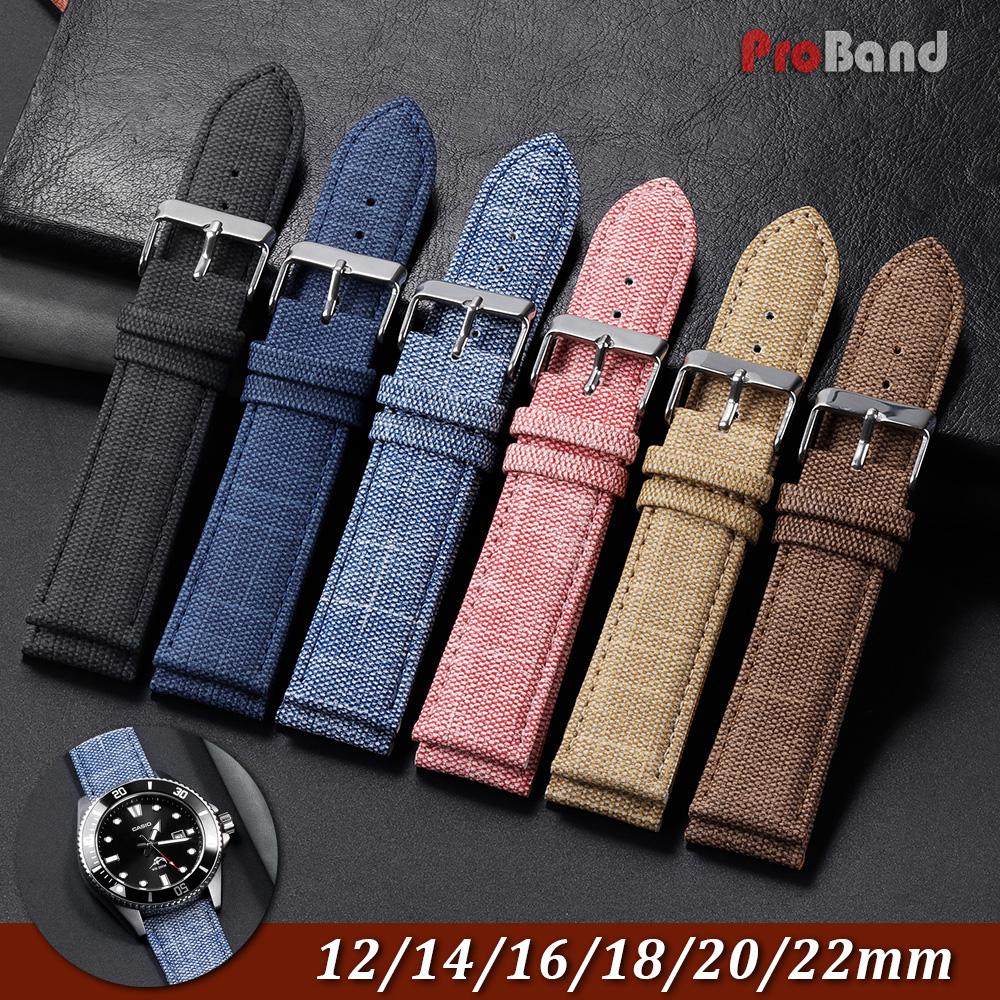 12mm 14mm 16mm 18mm 20mm 22mm Strap Denim Nylon Watch Band for Huawei Gt4/Gt3/Gt2 for Seiko Bracelet Sport Universal Wristbands