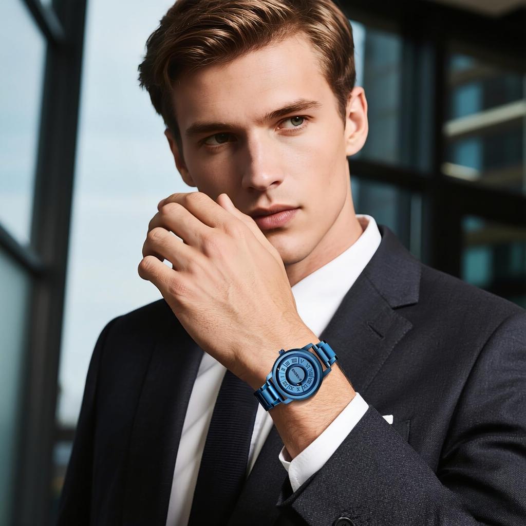 Quartz Creative and Unique Stainless Steel Magnetic Popular Fashion Birthday Wristwatch, Design, Unisex Strap, Display, Waterproof, Rainproof,