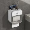 Wall Mounted Tissue Holder Roll Paper Holder Paper Drawer Toilet Tissue Box Non Perforated Storage Rack Bathroom Accessories