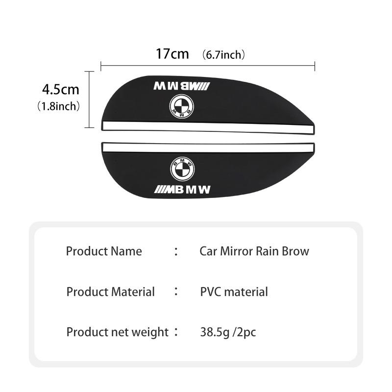2pcs Carbon Car Rearview Mirror Rain Eyebrow Blocker Sun Visor For BMW M F10 F20 F30 F40 F15 F25 F26 F31 F49 E62 E83 E84 JG4