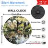 30cm Round Wood Wall Clock Perfect for Hotel and Vacation Rental Decor