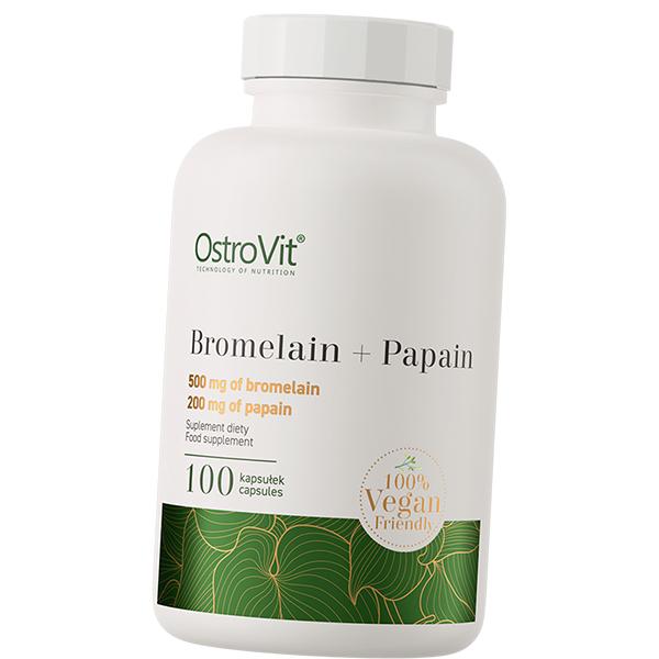 

Bromelain and Papain, Bromelain + Papain VEGE, Ostrovit 100 caps (69250005) 100caps