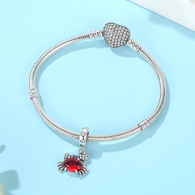 Original 925 Silber Charms Meeresschildkröte Perlen Glas Murano Pave Zirkonia Passend für Armbänder Halsketten Damen DIY Schmuck Geschenk